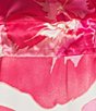 N by Natori Floria Floral Print Long Sleeve Shawl Collar Satin Coordinating Robe - Image 3