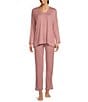 N By Natori Long Sleeve V-Neck Sweater Knit Coordinating Lounge Set - Image 1