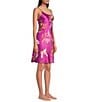 Natori N by Natori Sakura Sleeveless Scoop Neck Satin Floral Print Coordinating Chemise, Color:Magenta - Image 3