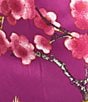 Natori N by Natori Sakura Sleeveless Scoop Neck Satin Floral Print Coordinating Chemise, Color:Magenta - Image 5