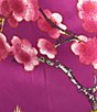 Natori N by Natori Sakura Sleeveless Scoop Neck Satin Floral Print Coordinating Chemise, Color:Magenta - Image 6