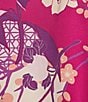 Color:Pink Multi - Image 3 - N by Natori Satin Floral Patchwork 3/4 Sleeve Split Round Neck Pajama Set