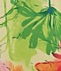 Natori N by Natori Satin Floral Print 3/4 Sleeve Mandarin Collar Butterfly Caftan, Color:Multi - Image 3