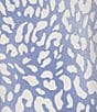 Color:Blue - Image 3 - N by Natori Short Sleeve Split Round Neck Cozy Knit Leopard Pajama Set
