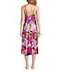 Color:Pink Multi - Image 2 - N by Natori Sleeveless V-Neck Satin Floral Coordinating Nightgown