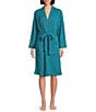 Natori N by Natori Tranquility Wrap Robe, Color:Peacock - Image 1