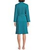 Natori N by Natori Tranquility Wrap Robe, Color:Peacock - Image 2