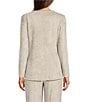 Color:Charcoal - Image 2 - N By Natori Unwind Feathered-Chenille V-Neck High-Low Hem Long Sleeve Coordinating Lounge Top