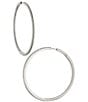 Color:Silver - Image 1 - 50mm Pav Crystal Hoop Earrings