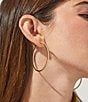 Color:Gold - Image 2 - 50mm Pav Crystal Hoop Earrings