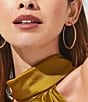 Color:Gold - Image 3 - 50mm Pav Crystal Hoop Earrings