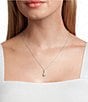 Nadri Camila Pearl and CZ Crystal Drop Pendant Necklace - Image 1