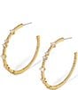 Nadri Cassi Pave C Crystal Hoop Earrings, Color:Gold - Image 1