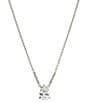 Color:Rhodium - Image 1 - Colette Crystal Short Pendant Necklace