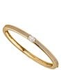 Color:Gold - Image 1 - Crystal Hinge Bangle Bracelet