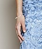 Color:Silver - Image 2 - Cubic Zirconia Crystal Hinge Bracelet