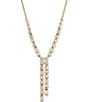 Nadri Delphine Double Linear Y Necklace, Color:Gold - Image 1