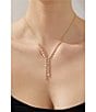 Nadri Delphine Double Linear Y Necklace, Color:Gold - Image 2