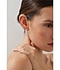 Nadri Delphine Triple Linear Earrings, Color:Silver - Image 3