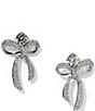 Nadri Eros CZ Small Bow Drop Earrings - Image 1