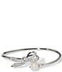 Nadri Eros Flex Bow And Pearl Cuff Bracelet - Image 1