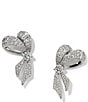 Nadri Eros Rhinestone Ribbon Stud Earrings - Image 3