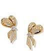 Nadri Eros Rhinestone Ribbon Stud Earrings - Image 1