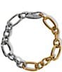 Nadri Gemini Two Tone Large Link Line Bracelet - Image 1