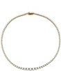 Color:Gold - Image 1 - Graduated Crystal Tennis Collar Necklace