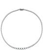 Color:Silver - Image 1 - Graduated Crystal Tennis Collar Necklace