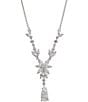 Color:Silver - Image 1 - Midsommar Flower Crystal Y Necklace