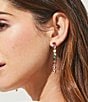 Color:Gold - Image 2 - Crystal Multi Heart Rhinestone Linear Earrings