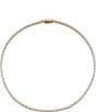 Color:Gold - Image 1 - Perfect CZ Tennis 18k Collar Necklace