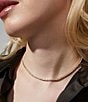 Color:Gold - Image 2 - Perfect CZ Tennis 18k Collar Necklace