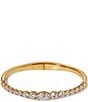 Nadri Stellar Hinge Crystal Bangle Bracelet, Color:Gold - Image 1
