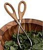 Color:Silver - Image 2 - Curvo Wooden & Stainless Steel Salad Scissors