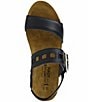 Color:Jet Black Leather - Image 4 - Dynasty Wedge Slingback Sandal