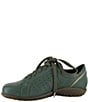 Color:Hunter Green Leather/Pewter Leather - Image 4 - Moko Perforated Leather Zip Orthotic Friendly Shoes