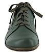 Color:Hunter Green Leather/Pewter Leather - Image 5 - Moko Perforated Leather Zip Orthotic Friendly Shoes