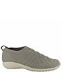 Color:TAUPE KNIT - Image 2 - Okahu Fabric Slip On Sneakers