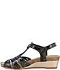 Naot Starlet Snake Embossed Leather Ankle Strap Wedge Sandals - Image 3