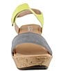 Color:Smoke Grey/Lime - Image 4 - Summer Cork Sandals