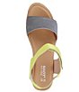 Color:Smoke Grey/Lime - Image 5 - Summer Cork Sandals