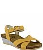 Color:MARIGOLD LEATHER - Image 1 - Throne Wedge Sandals