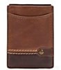 Color:Chestnut - Image 1 - Nash Palermo Card Case with Magnetic Money Clip