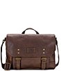 Color:Chocolate - Image 1 - Nash Tuscan II Leather Messenger Bag
