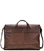 Color:Chocolate - Image 2 - Nash Tuscan II Leather Messenger Bag