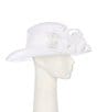 Natasha Accessories Asymmetrical Twist Flower Dress Fascinator, Color:White - Image 1