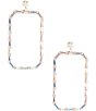 Natasha Accessories Baguette Crystal Rectangle Statement Drop Earrings,New Products : American Fashion Style Bags On Sale
