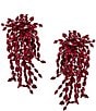 Natasha Accessories Beaded Firework Drop Statement Earrings - Image 3